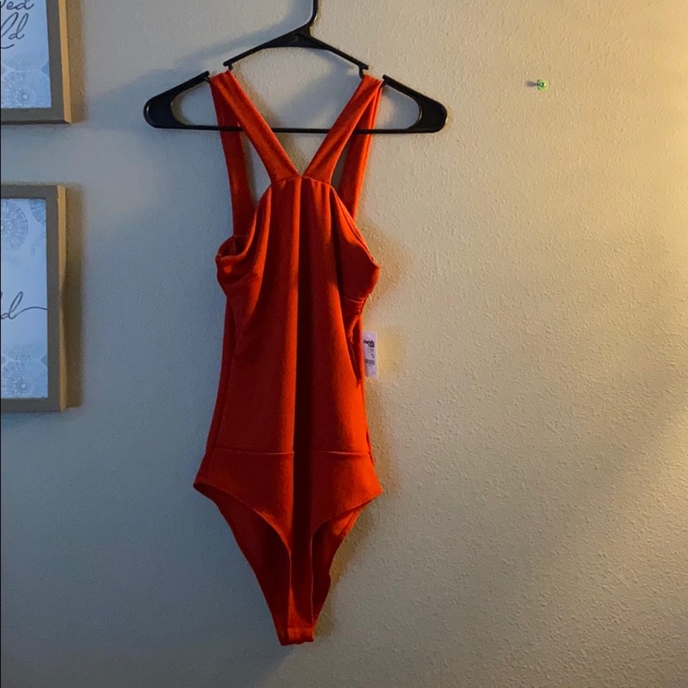 red bodysuit